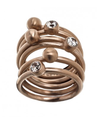 Dew rings in rose gold - set of two rings
